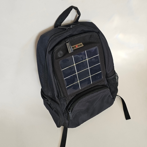 Preferred Nation Outdoor Black Solar Travel Commute Backpack - Picture 3 of 11